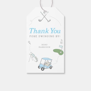 Golf Birthday Party Favor Tag, Thank You Tag, Golf Par-tee Theme, Printable, Editable, INSTANT DOWNLOAD