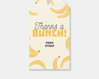 Let's Go Bananas Birthday Party Favor Tag, Thank You Tag, Monkey, This Year Was Bananas, Printable, Editable, INSTANT DOWNLOAD