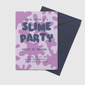 Slime Birthday Party Invitation, Slime Time, Tween Birthday, Printable, Editable, INSTANT DOWNLOAD