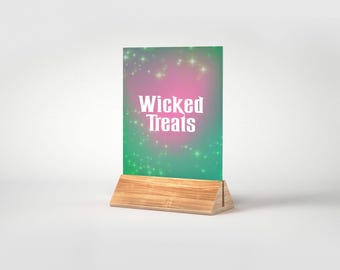 Wicked Good Time Birthday Table Signs: Emerald City Decor (INSTANT DOWNLOAD)