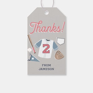 Baseball Little Slugger Birthday Party Favor Tag, Thank You Tag, Printable, Editable, INSTANT DOWNLOAD