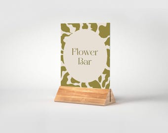 Spring Flower Birthday Table Signs: Editable Floral Decor (Digital Download)