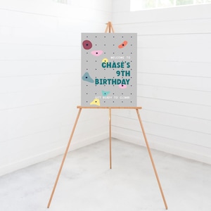 Rock Climbing Birthday Party Welcome Sign, 18x24, 24x36, Poster, Tween Birthday, Printable, Editable, INSTANT DOWNLOAD