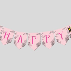 Toucan Birthday Party Flag Banner, Birthday Garland, 2nd Birthday, Twocan, Tropical Theme, Printable, Editable, INSTANT DOWNLOAD