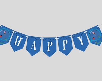 Bug Birthday Party Flag Banner, Birthday Garland, Insect Theme, Printable, Editable,  INSTANT DOWNLOAD