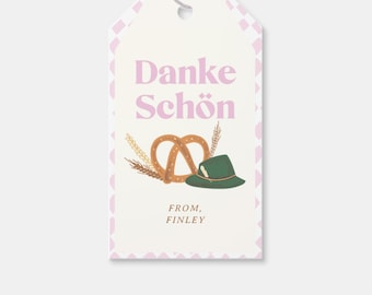 Oktoberfest Birthday Favor Tag: Printable Thank You (Instant Download)
