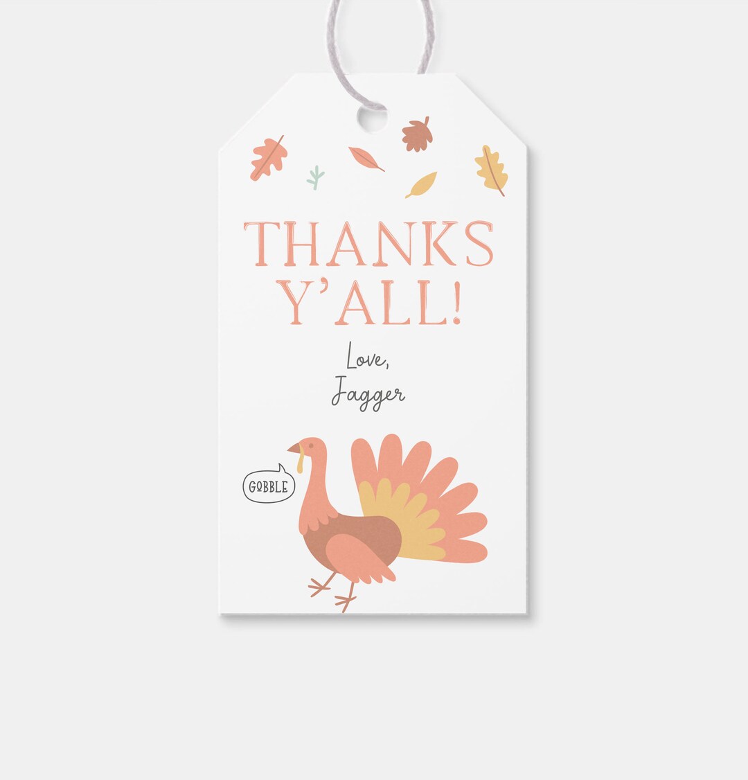 Turkey Tag Email Turkey Birthday Favor Tag: Printable Thanksgiving Thank You (INSTANT ...