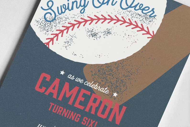Baseball Birthday Party Invitation, Printable, Editable, INSTANT ...