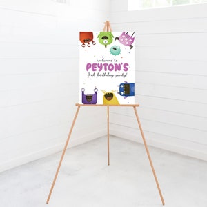 Calling All Monsters Birthday Party Welcome Sign, 18x24, 24x36, Poster, Party Decor, Printable, Editable, INSTANT DOWNLOAD