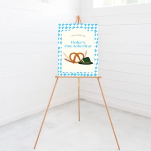 Oktoberfest Birthday Party Welcome Sign, 18x24, 24x36, Poster, Oktwoberfest, Onetoberfest, Biergarten, Printable, Editable, INSTANT DOWNLOAD