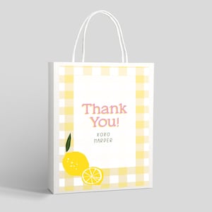Lemonade Birthday Party Favor Bag Label, Gift Bag Sticker, Lemonade Birthday, Pink Lemonade, Printable, Editable, INSTANT DOWNLOAD