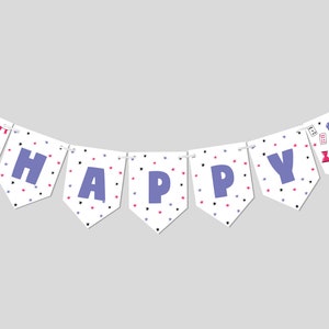 Magic Show Birthday Party Flag Banner, Garland, Decor, Magician, Abracadabra, Printable, Editable, INSTANT DOWNLOAD
