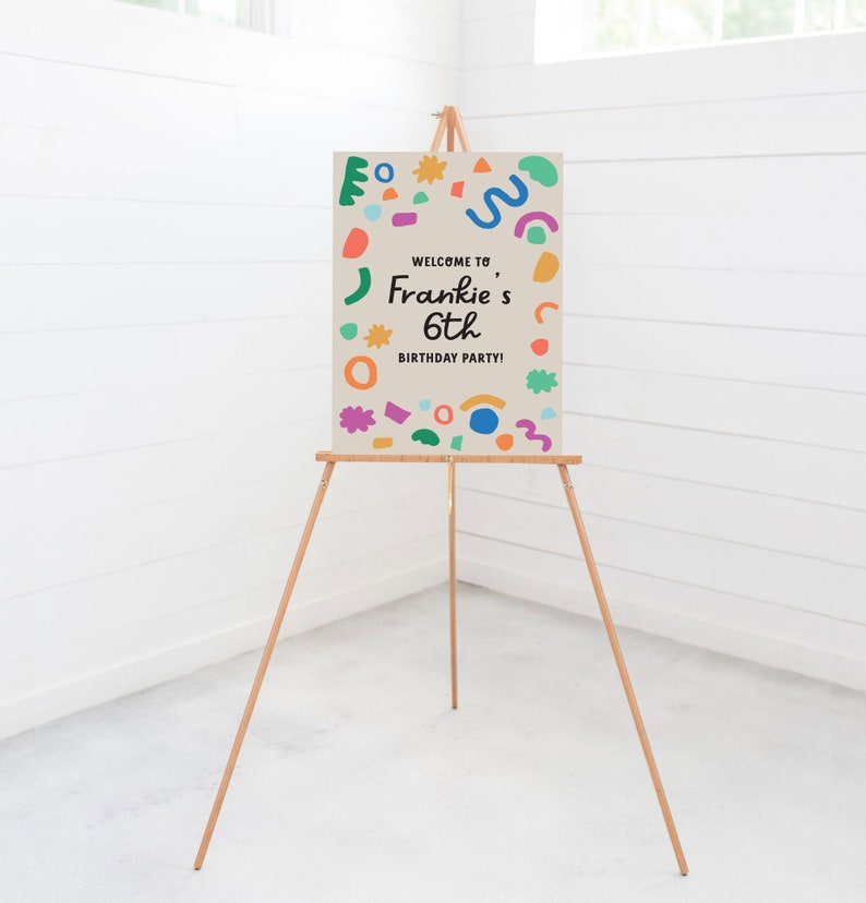 Confetti Birthday Party Cupcake Toppers, Stickers, Funfetti, Gender