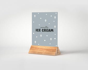 Yeti Birthday Table Signs: Winter Holiday Party Decor (Printable, Editable, INSTANT DOWNLOAD)