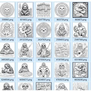 67 Sloth coloring pages