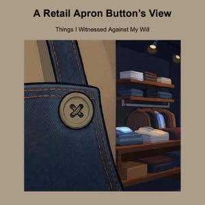 A Retail Apron Button’s View | Shirt Store Shift Story PDF | Digital Download