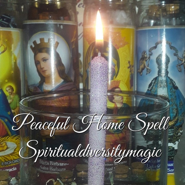 Peaceful Home Ritual. Peace in the home digital spell photos.