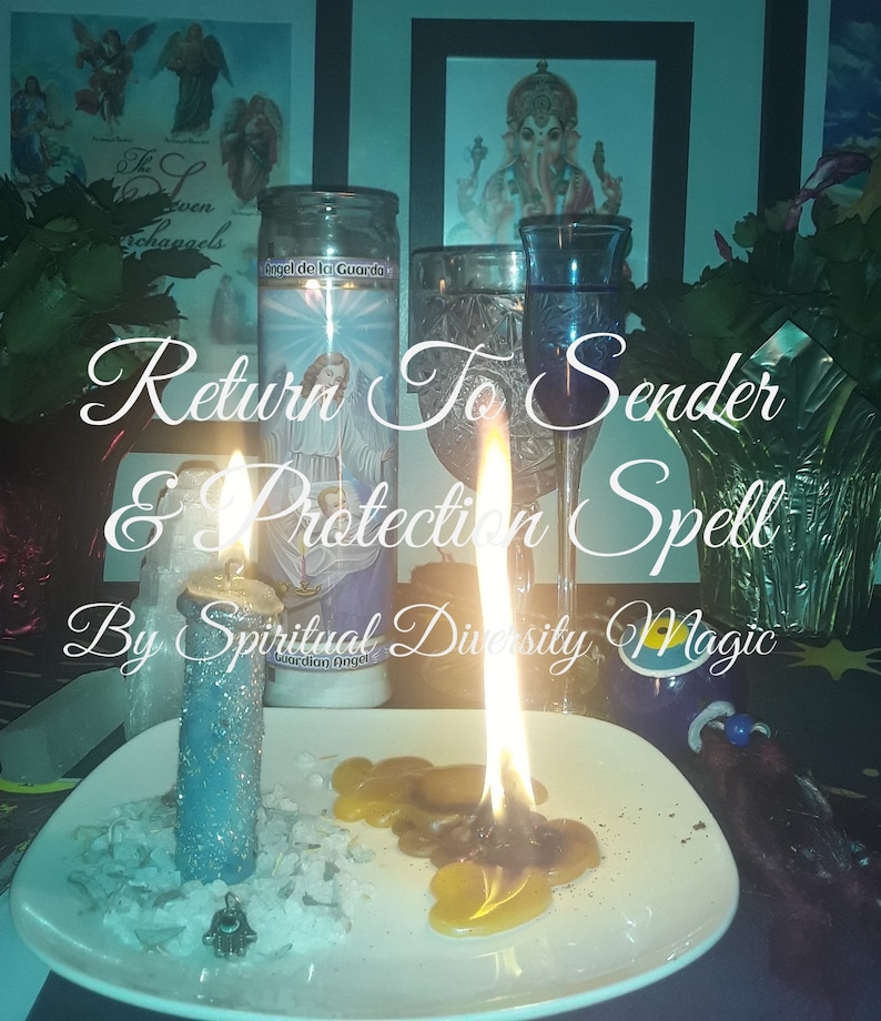 Return To Sender and Spiritual Protection Spell. Digital spell photos. image 2