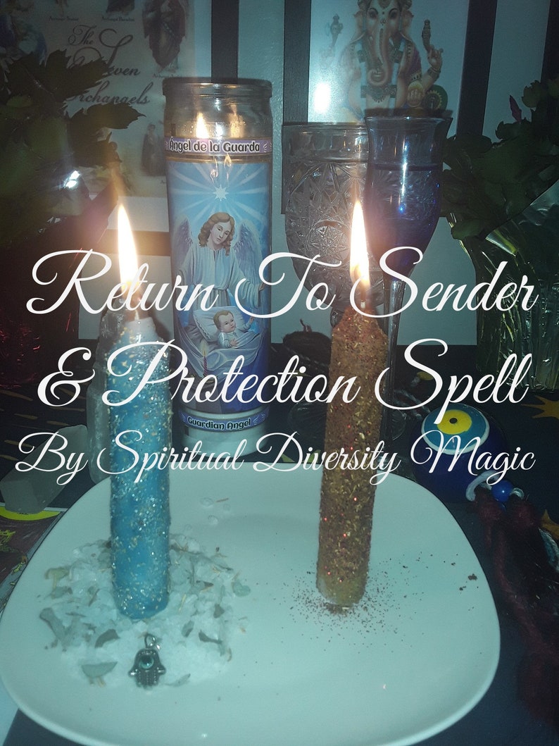 Return To Sender and Spiritual Protection Spell. Digital spell photos. image 1