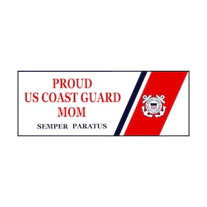 Proud US Coast Guard Mom Bumper Sticker /  Decal