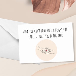 Tarjeta de felicitación romántica, esposa de tarjeta de San Valentín, linda tarjeta de San Valentín, cita de Alice, amistad única