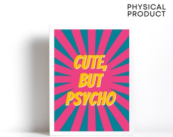 Pop Art, Lustiges Poster, Hot Pink Wandkunst, Retro Dekor 70er Jahre, Retro Dekor pink, Trendy Poster, Helle Poster