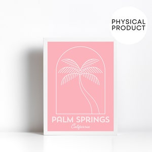 Palm Springs, Palm Springs art, Palm tree wall art, Pastel room decor, Palm tree print, Palm tree decor, Palm tree art, Pink boho wall art
