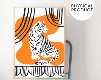 White tiger, Tiger print, Tiger poster, Tiger wall art, Tiger art print, Tiger art, Colorful wall art