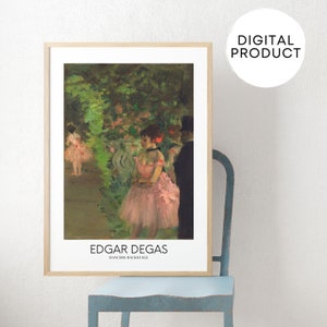 Ballet art, Edgar Degas print, Famous art prints, French painting, Romantic wall art, Pastel pink wall art