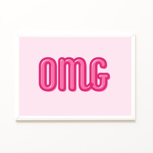 Pink Quote Wall Art, Typography Poster, Hot Pink Wall Art, Pastel Pink Wall Art, Colorful Wall Art, Apartment Decor