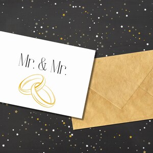 Bruiloft van hetzelfde geslacht, LGBTQ-kaarten, verlovingskaarten, homohuwelijkskaarten, liefde en huwelijk, DIY-afdrukbare kaarten