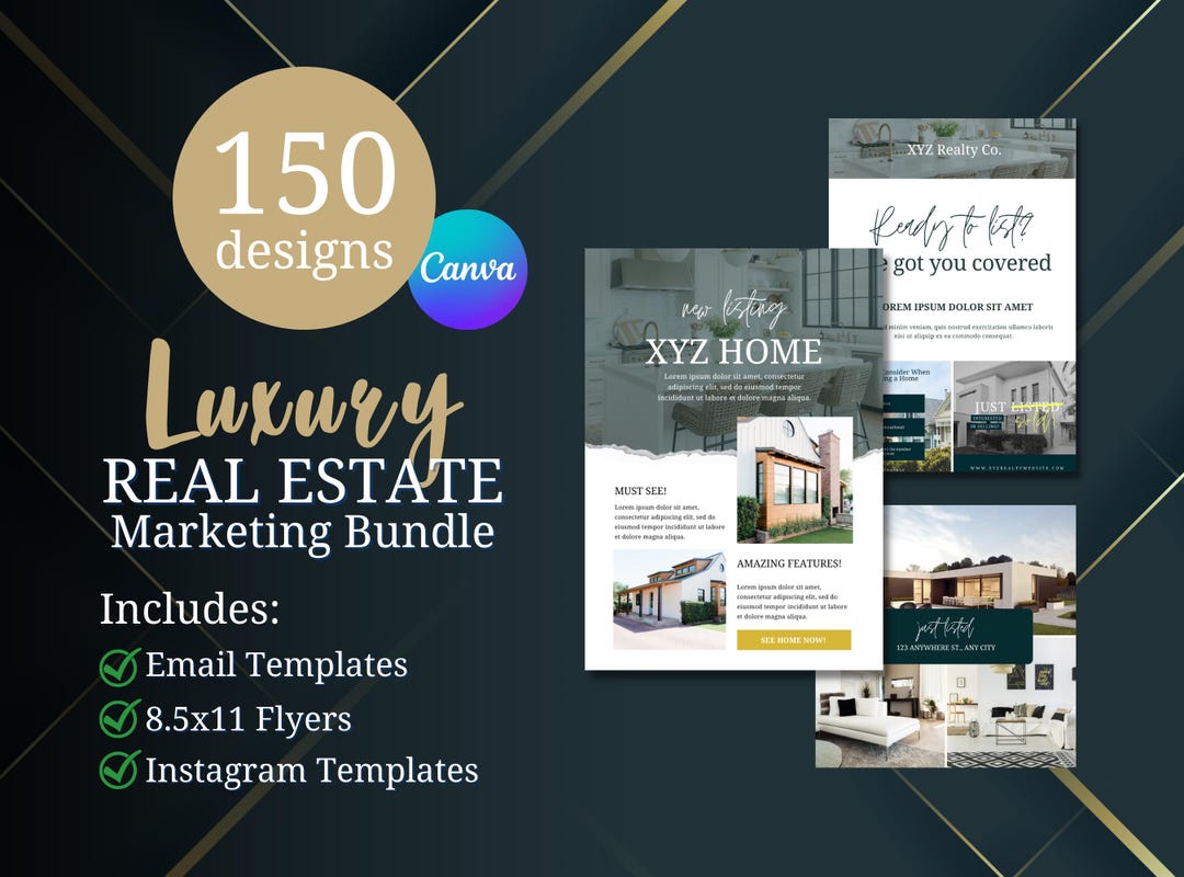 150 Editable Templates | Real Estate Marketing Bundle for 2026 ...
