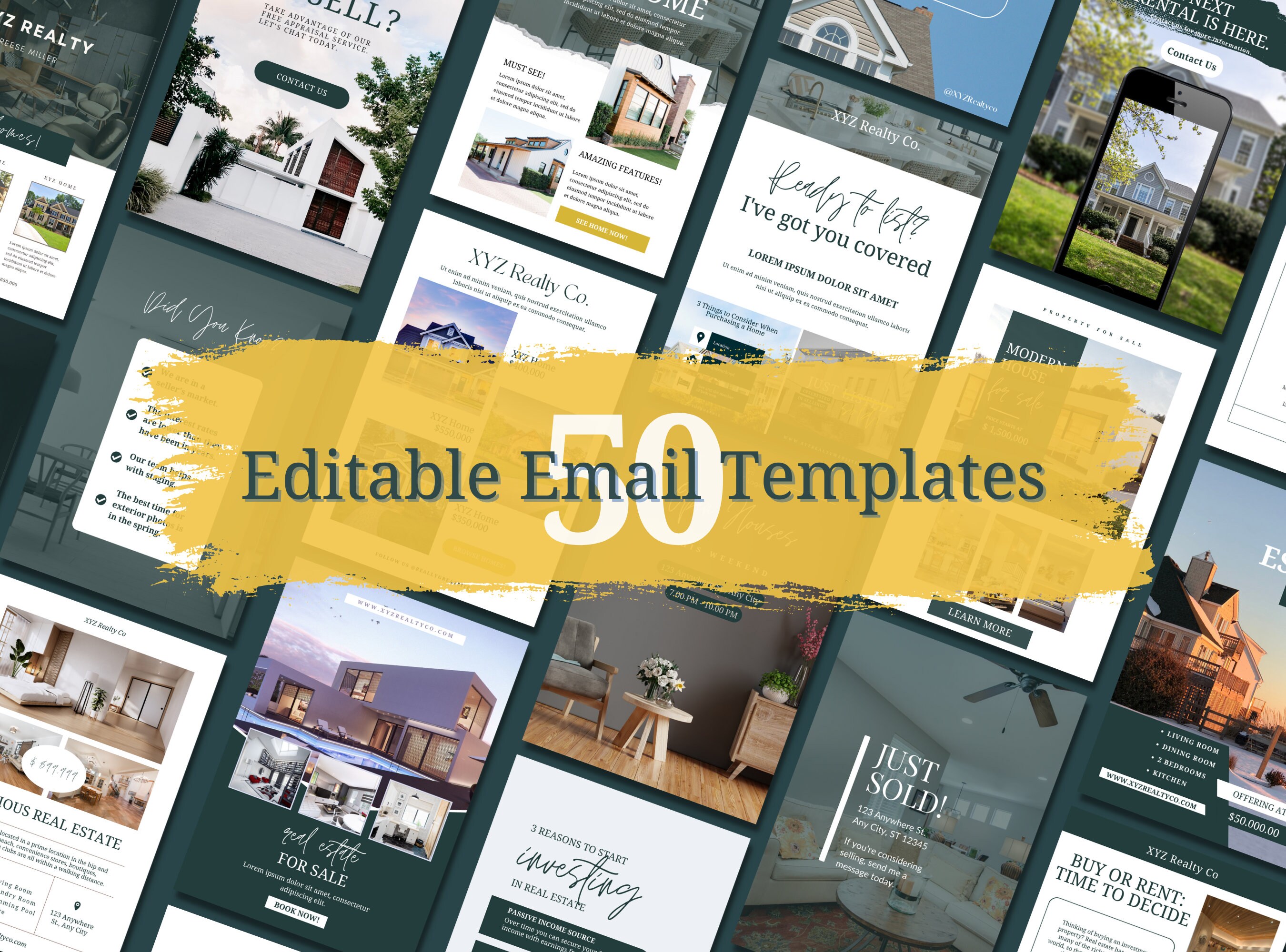 50 Real Estate Email Templates | Realtor Email Marketing | Canva