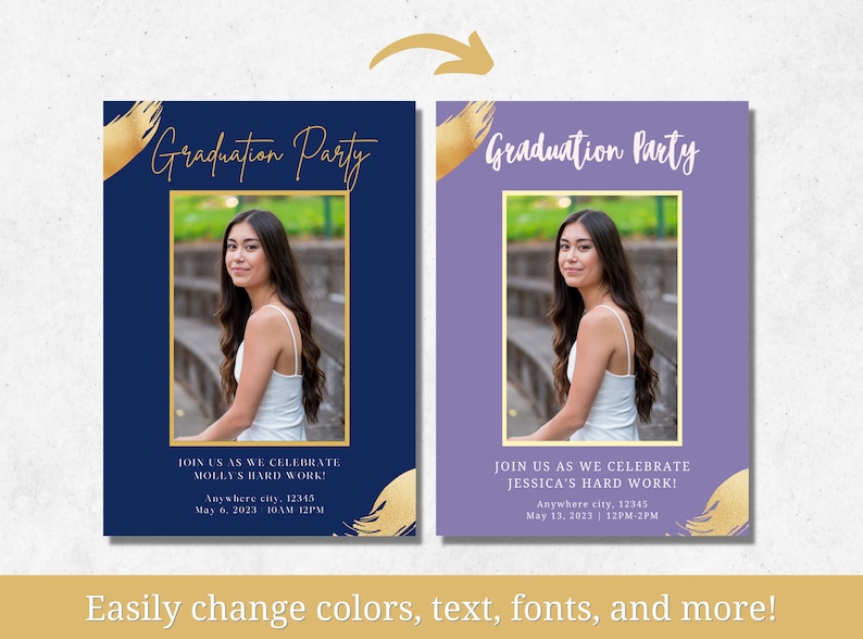 EDITABLE Graduation Party Invitation, Class of 2023 Graduation Invite