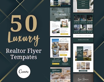 50 Real Estate Flyer Templates | Realtor Print Marketing | Canva Realtor Marketing Templates | Realtor Sales Flyer | Realtor 8.5x11 Print
