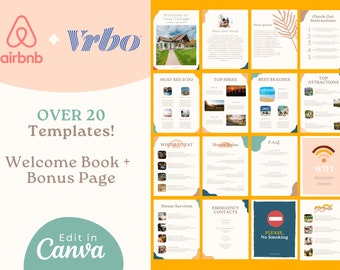 Airbnb Welcome Book Template | VRBO Welcome Book Template | Vacation Rental Book | Airbnb House Manual