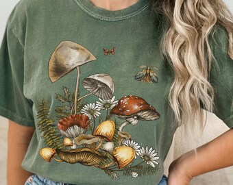 Comfort Colors Shirt, Goblincore Shirt, Cottagecore Shirt, Mystical Mushroom Shirt, Mystical Forest Tee, Indie Clothing, Fairy Grunge Shirt
