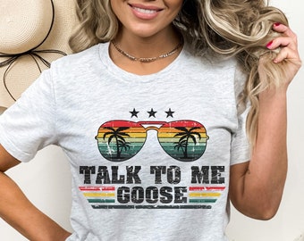 Talk to Me Goose Shirt, Distressed Design, Maverick T-shirt, 80s Shirt, I Love the 80s, Movie Shirt, Goose Shirt, Aviator Shirt