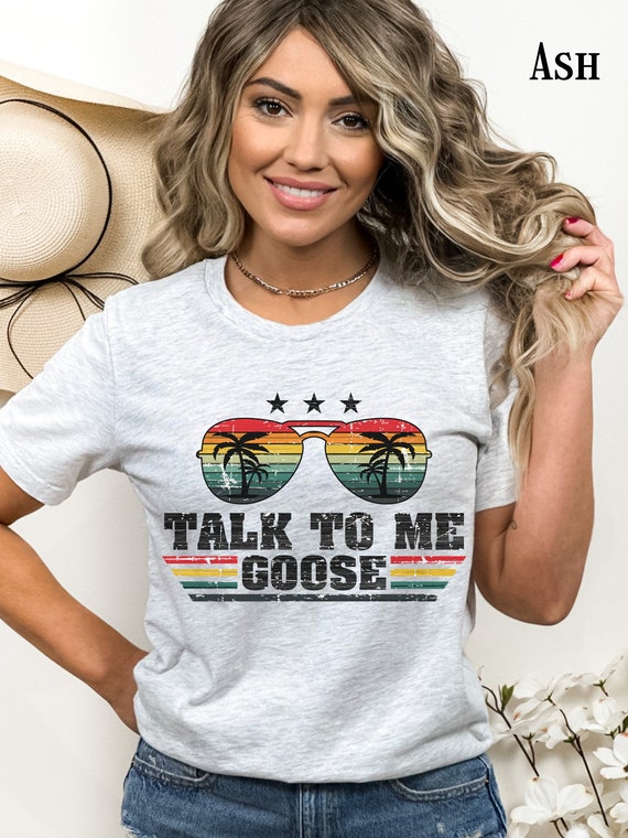 Talk to Me Goose Shirt, Distressed Design, Maverick T-shirt, 80s Shirt, I Love the 80s, Movie Shirt, Goose Shirt, Aviator Shirt