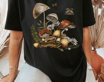Goblincore Shirt, Cottagecore Shirt, Mystical Mushroom Shirt, Mystical Forest Tee, Indie Clothing, Fairy Grunge Shirt, Goblincore Clothing
