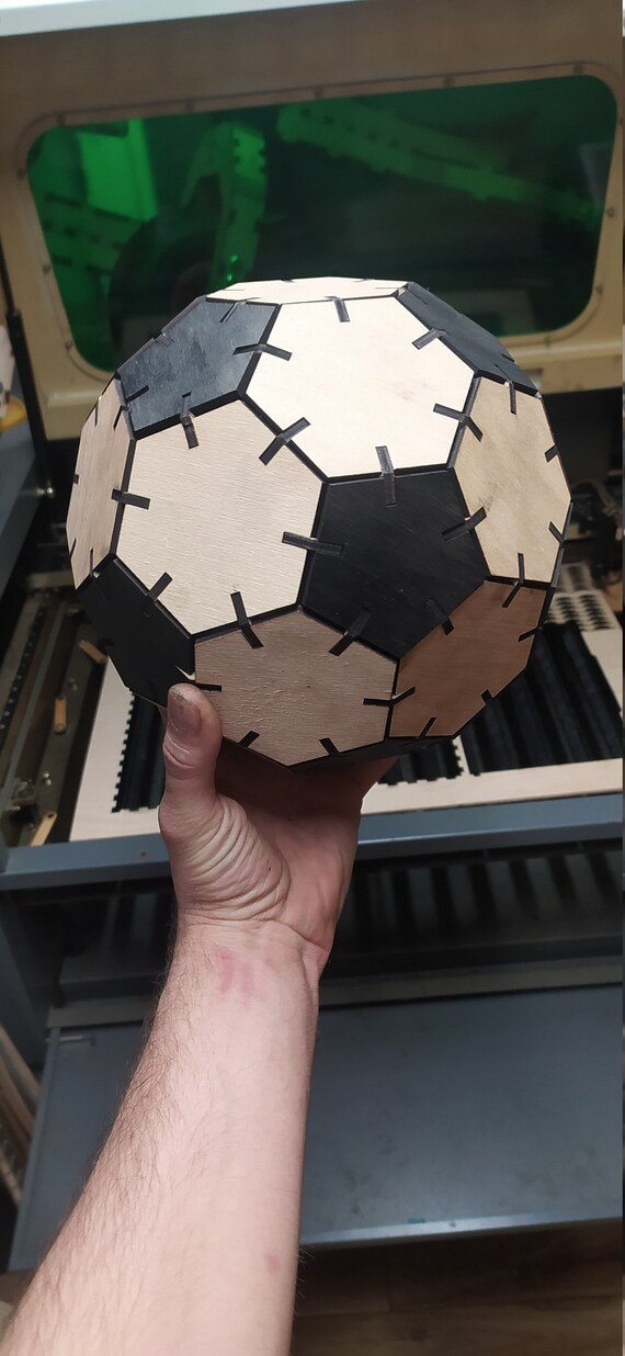 3D Puzzle Football 4mm Plywood Etsy