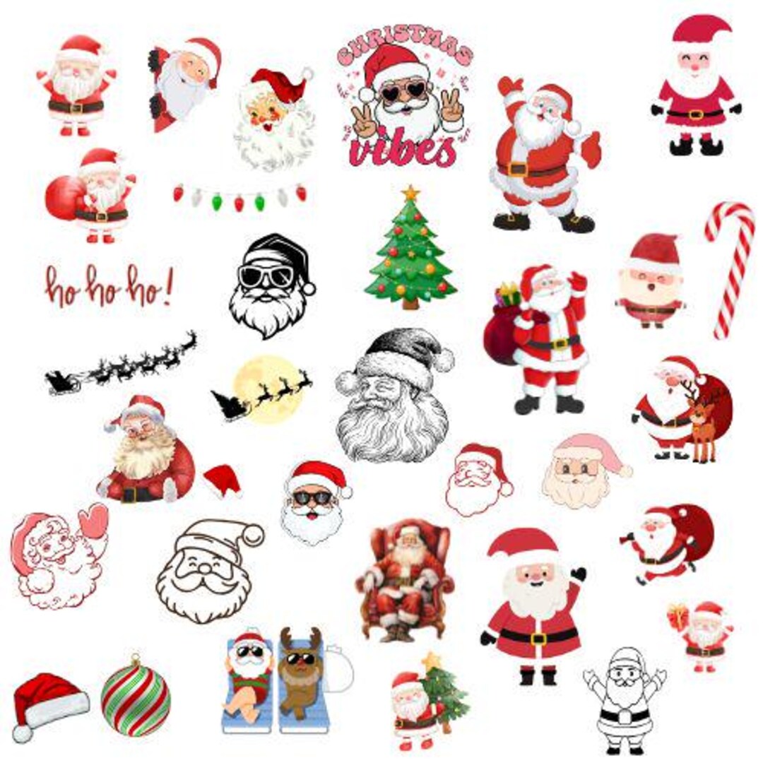 Santa SVG Bundle: Christmas Cut Files for Cricut & Silhouette - Etsy
