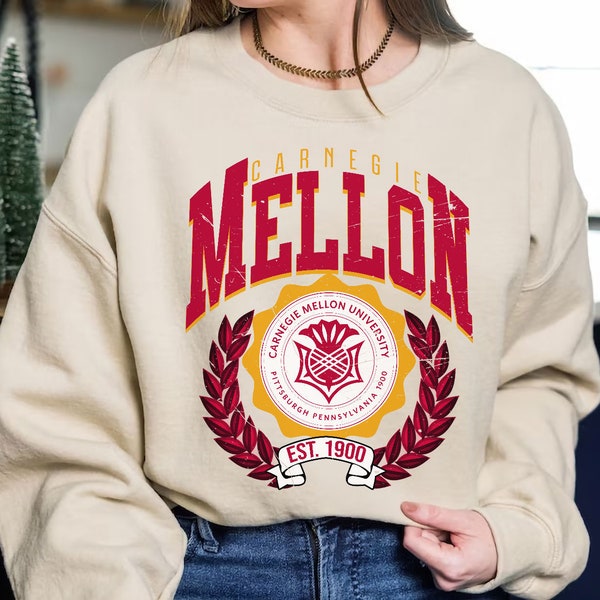 Mellon University Sweatshirt, Vintage Carnegie Mellon University Sweatshirt, Carnegie Mellon College, Carnegie Mellon University