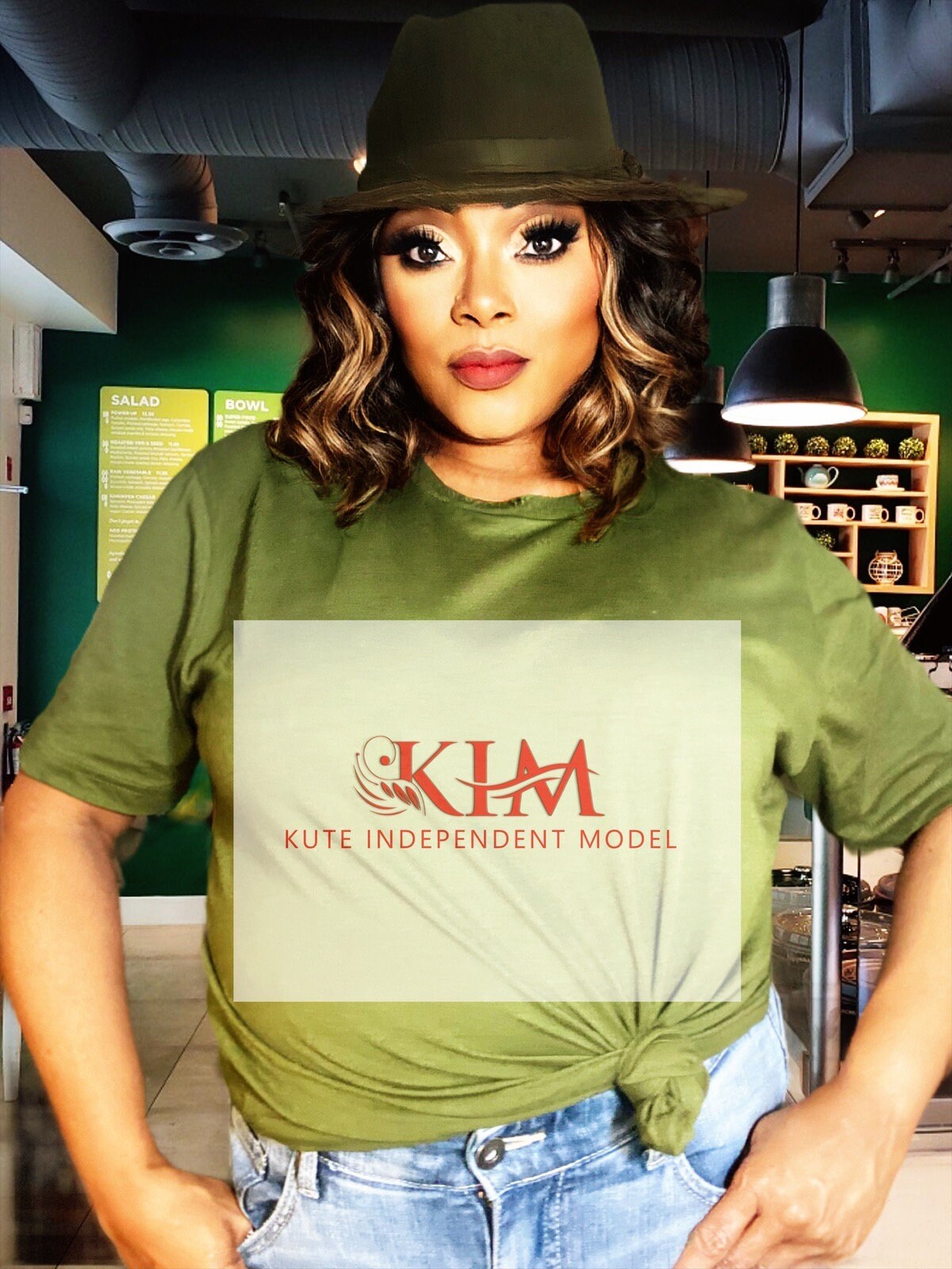 OLIVE BELLA CANVAS /Bella Canvas T-Shirt Mockup/plus Größe Mockup/schwarz Frauen Mockup/Unikat Mockup/Large /plus Größe/Mockup Modell