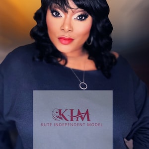 Gildan Sweatshirt Mockup/BLACK off the shoulder/plus size mockup/black woman mockup/plus size model