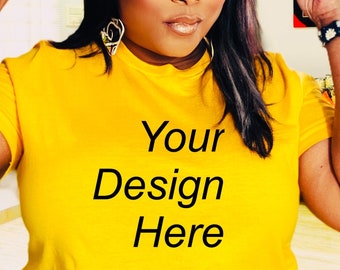 Gold Bella Canvas T-shirt Mockup Mockup African American Model Mockup Gold Tshirt Mockup Lifestyle Mockup Model By KimKim