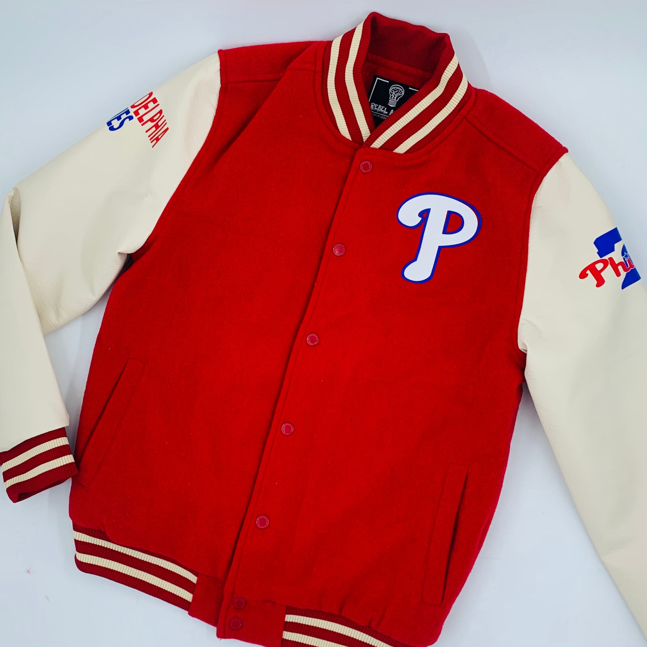 Philadelphia Phillies Jacket Men 2XL MLB Baseball Vintage Mitchell Ness  Rare USA