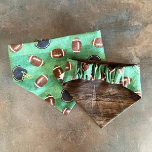Football Reversible Scrunchie Dog Bandana