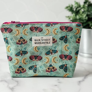 Zipper Pouch, Zipped Cosmetic Bag, Flat Bottom Zipper Bag, Toiletry Travel Bag