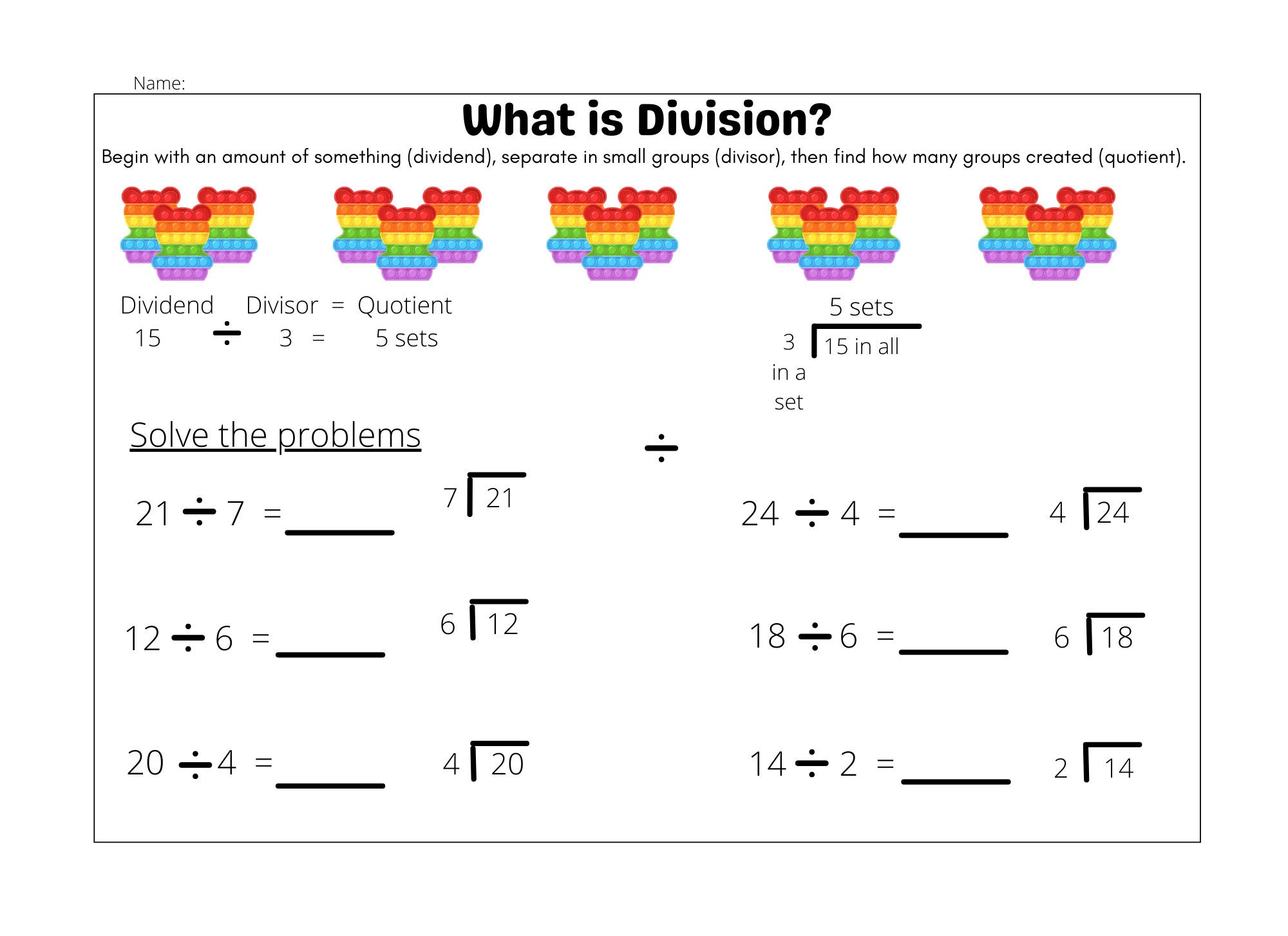 division fact families and multiplication worksheets for etsy australia